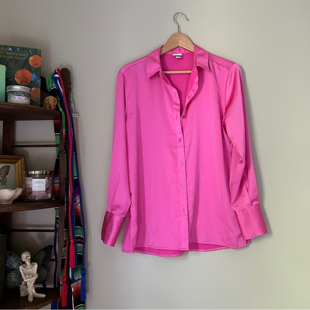 Pink Long Sleeve Button Down
